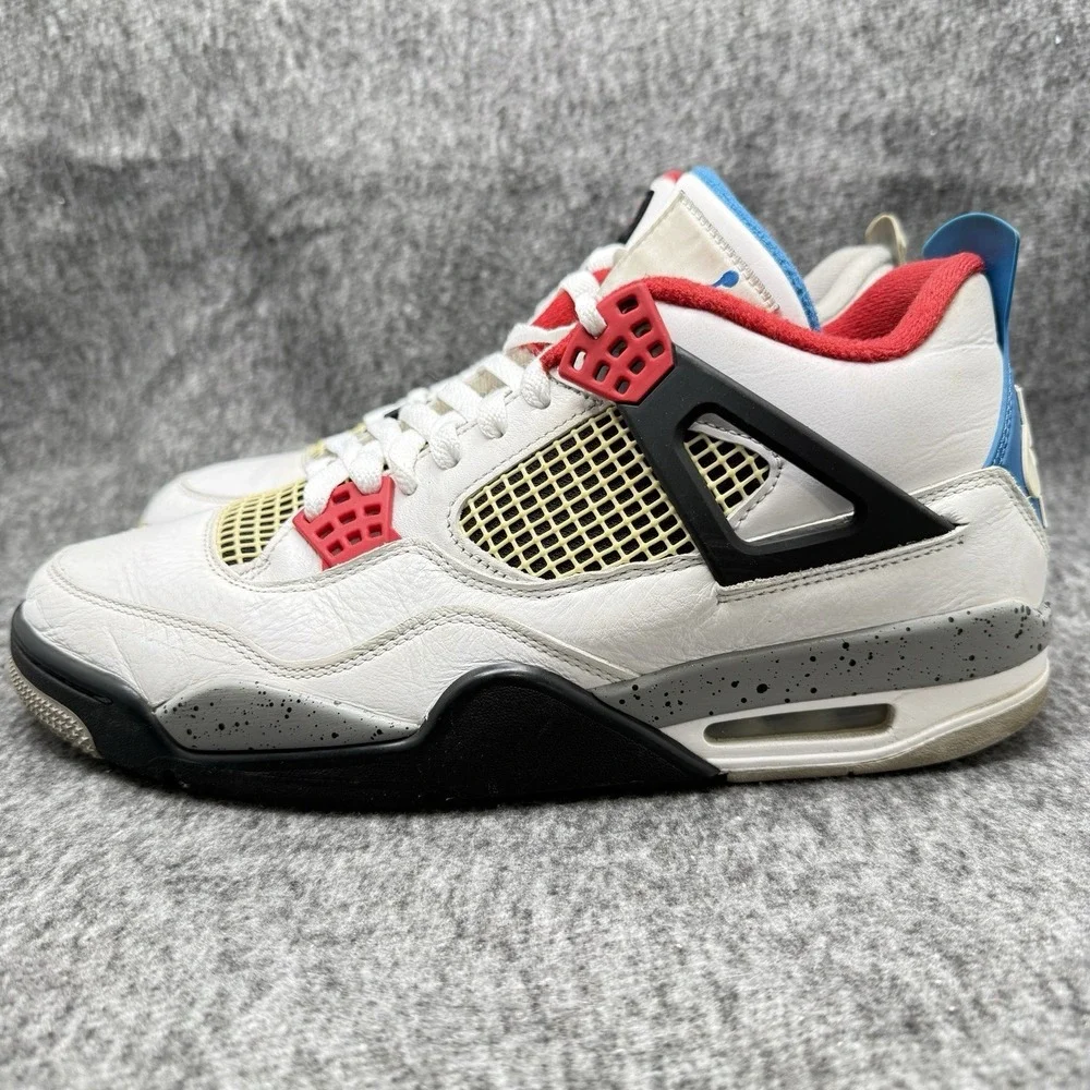 Air Jordan 4 Retro SE What The 4 Mens‎ 10.5 White Military Blue CI1184-146